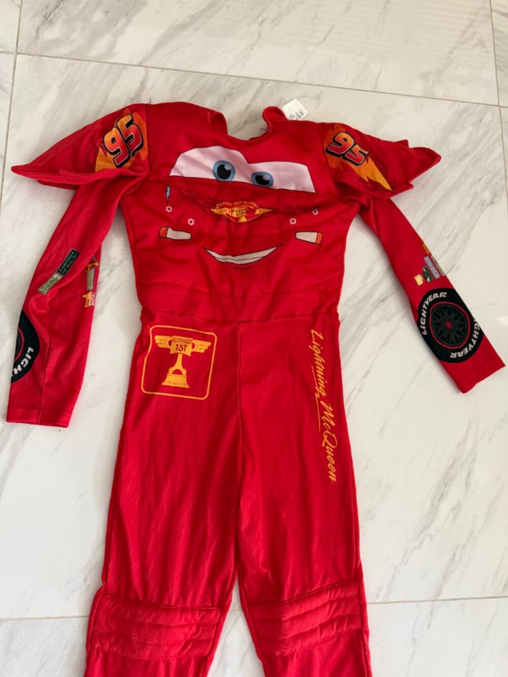 H&M Disney Pixar Cars Lightning McQueen Costume Boys 8-10Y - Picture 2 of 6
